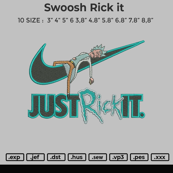 Swoosh Rick it Embroidery