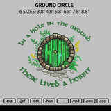 Ground Circle Embroidery File 6 sizes