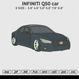 INFINITI Q50 car Embroidery File 6 size