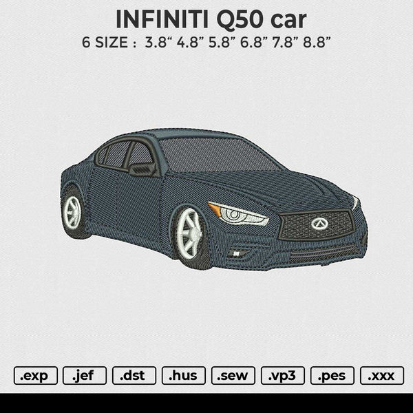 INFINITI Q50 car Embroidery File 6 size