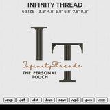 INFINITY THREAD Embroidery File 6 sizes