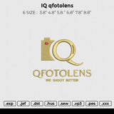 IQ qfotolens Embroidery File 6 size