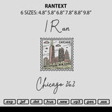 Rantext Embroidery File 6 sizes