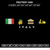 Italytext 1608 Embroidery File 6 sizes