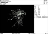 Itguytext Embroidery File 6 sizes
