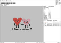 Love More Embroidery File 6 size