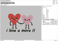 Love More Embroidery File 6 size