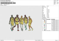 Indiana Pacers Embroidery File 6 size