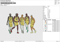 Indiana Pacers Embroidery File 6 size