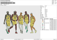 Indiana Pacers Embroidery File 6 size