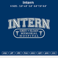 Intern Embroidery File 4 size