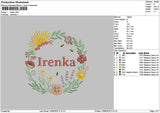 Irenkatext Embroidery File 6 sizes
