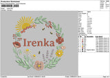 Irenkatext Embroidery File 6 sizes