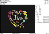 Isac Embroidery File 6 size