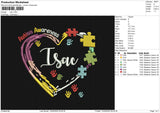 Isac Embroidery File 6 size