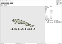 JAGUAR v3 Embroidery File 6 size