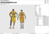 JAMES & DONCIC Embroidery File 6 size