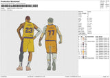 JAMES & DONCIC Embroidery File 6 size