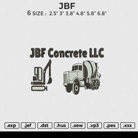 JBF Embroidery File 6 size
