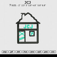 JCJ Embroidery File 6 size