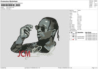 Rapper0105 Embroidery File 6 sizes