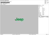 Jeeptext Embroidery File 6 sizes