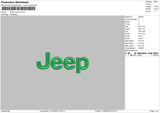 Jeeptext Embroidery File 6 sizes