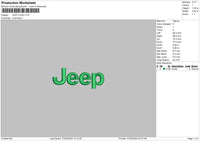 Jeeptext Embroidery File 6 sizes