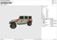JEEP ONE Embroidery File 6 size