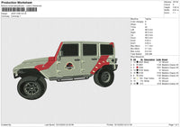 JEEP ONE Embroidery File 6 size