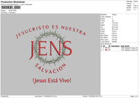 Jenstext Embroidery File 6 sizes