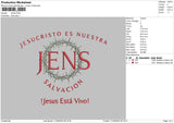 Jenstext Embroidery File 6 sizes