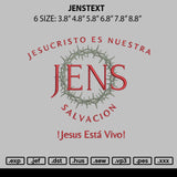 Jenstext Embroidery File 6 sizes