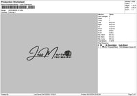 Marietext v2 Embroidery File 6 sizes