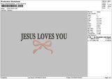 Jesustext 2107b Embroidery File 6 sizes