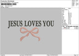 Jesustext 2107b Embroidery File 6 sizes