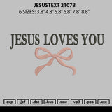 Jesustext 2107b Embroidery File 6 sizes