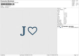 J LOVE V2 Embroidery File 6 size