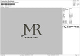 Jmrtext Embroidery File 6 Sizes