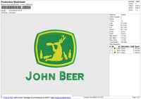 JOHN BEER Embroidery File 6 size