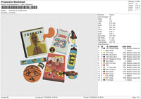 JORDAN COLLAGE Embroidery File 6 size