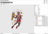 JORDAN DRAWING 15425 Embroidery File 6 size