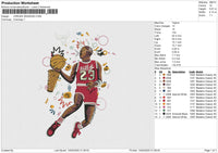 JORDAN DRAWING 15425 Embroidery File 6 size