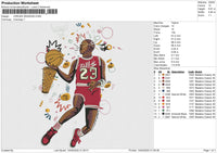 JORDAN DRAWING 15425 Embroidery File 6 size