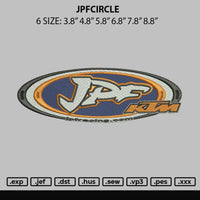 Jpfcircle Embroidery File 6 sizes