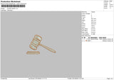 Hammer 01 Embroidery File 6 sizes