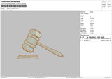 Hammer 01 Embroidery File 6 sizes