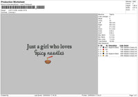 Noodletext 02 Embroidery File 6 sizes