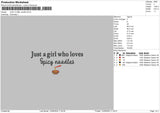 Noodletext 02 Embroidery File 6 sizes