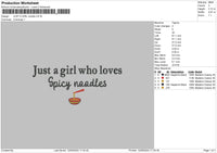 Noodletext 02 Embroidery File 6 sizes